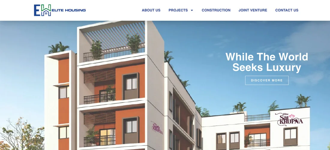 Elite Housing website design